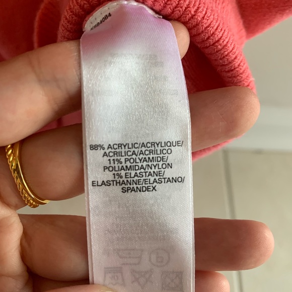 French Connection V-Neck Front & Back Sweater in Hot Pink (Women’s Size Small) - Picture 4 of 4